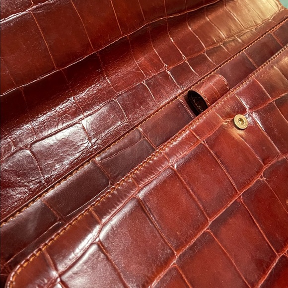 Rare Valentino Vintage Alligator Style Briefcase - Picture 10 of 13